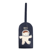 Tag de Mala Astronauta Marinho Liso com Cinza Claro Liso Pronta Entrega